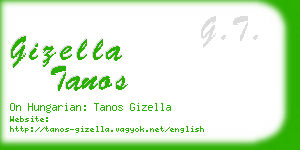 gizella tanos business card